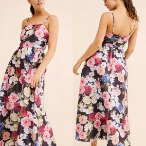 If By Sea Anthropologie Floral Formal Dress Medium